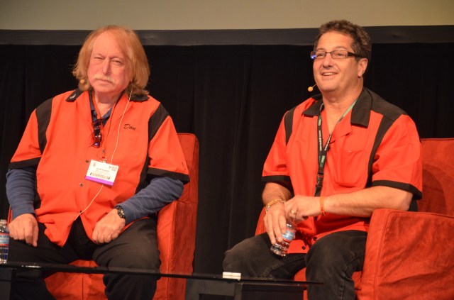 Don Randi and Denny Tedesco at a Q&A at 133rd AES (Audio Engineering Society) at Moscone Center in San Francisco.  Photo by Marcus Siu.